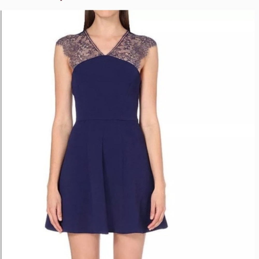 The Kooples Large Lace Navy Blue Dress Never Worn